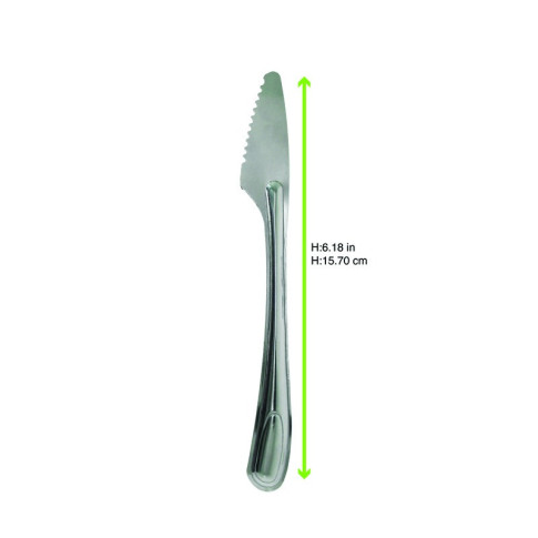 Coltello da tavola in acciaio inox con fodero, da lavare prima dell'uso  159x19mm H2mm