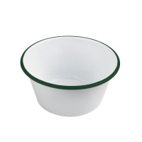 Ciotola Enamely smaltata con bordo verde (42)  H90mm 1500ml
