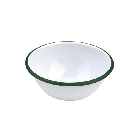 Ciotola Enamely smaltata con bordo verde (42)  H65mm 550ml