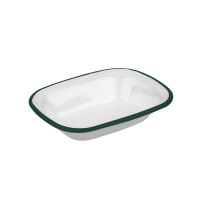 Teglia Enamely smaltata con bordo verde (42) 183x137mm H40mm 350ml