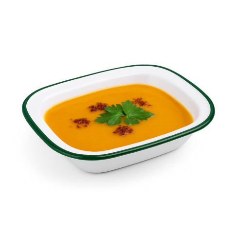 Teglia Enamely smaltata con bordo verde (42) 183x137mm H40mm 350ml
