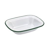 Teglia Enamely smaltata con bordo verde (42) 264x197mm H58mm 1100ml