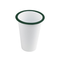 Bicchiere smaltato con bordo verde (42)  H90mm 300ml