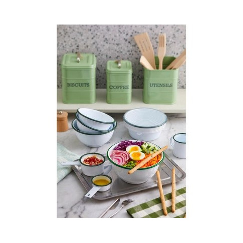 Casseruola smaltata con bordo verde (42)  H29mm 50ml
