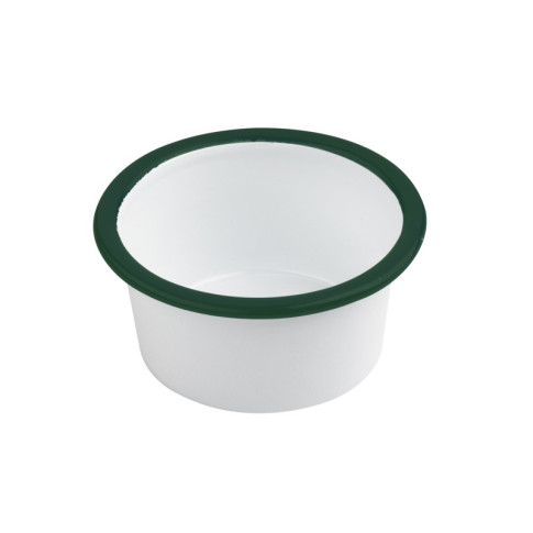 Scodella Enamely smaltata con bordo verde (42)  H45mm 160ml