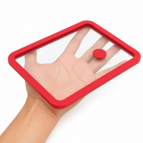 GN 1/8 vetro temperato/coperchio in silicone 160,5x131mm H17mm