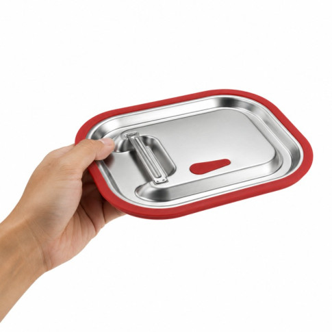 Coperchio in acciaio inox 1/3 in silicone 325x176mm H15mm