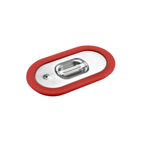 Coperchio in acciaio inox 1/9 in silicone 176x108mm H15mm