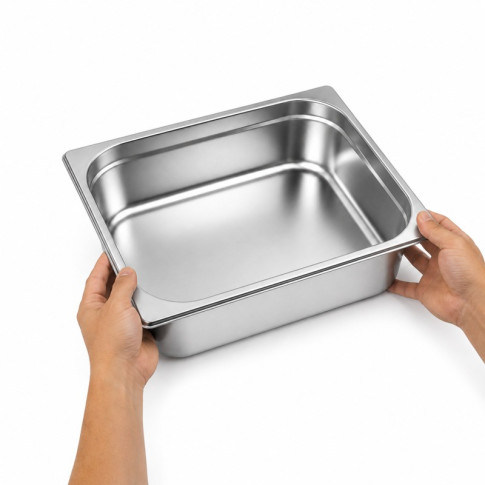 Vassoio GN in acciaio inox 1/2 H 6,5 cm 325x265mm H65mm