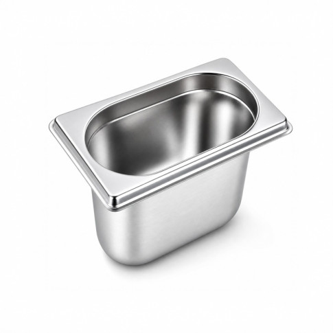 Vassoio GN in acciaio inox 1/9 H 10cm 176x108mm H100mm