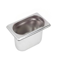Vassoio GN in acciaio inox 1/9 H6,5cm 176x108mm H65mm