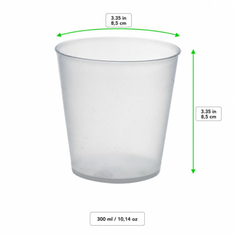 CUPOLY bicchiere in PP  riutilizzabile   H85mm 300ml