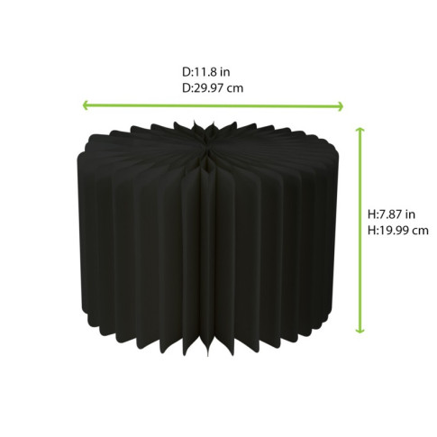 Espositore pieghevole nero con vassoio in acrilico  H200mm