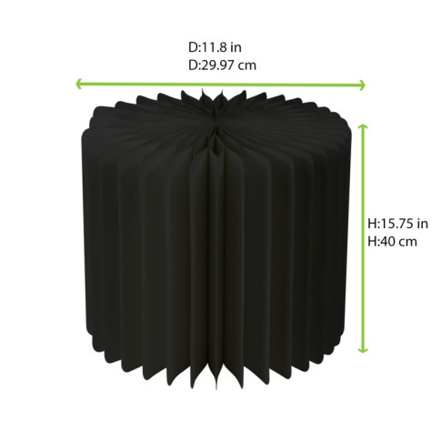 Espositore pieghevole nero con vassoio in acrilico  H400mm