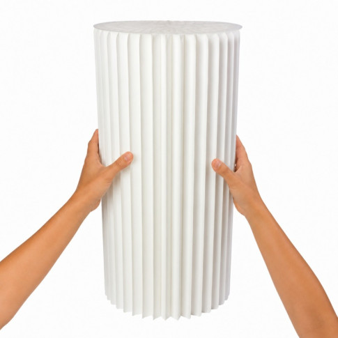 Tavolo pieghevole bianco illuminato con piano in acrilico  H1 000mm