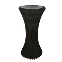 Tavolo pieghevole nero illuminato con piano in acrilico  H1 000mm