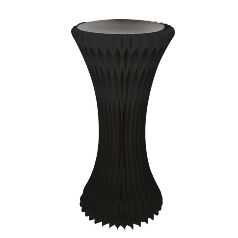 Tavolo pieghevole nero illuminato con piano in acrilico  H1 000mm