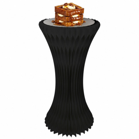 Tavolo pieghevole nero illuminato con piano in acrilico  H1 000mm