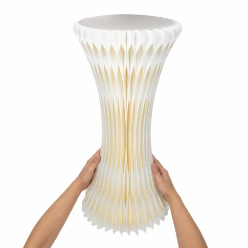 Tavolo pieghevole bianco illuminato con piano in acrilico  H1 000mm