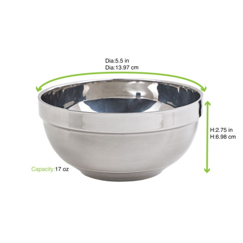 Ciotola NoxBox in acciaio inox (FE40)  H70mm 500ml