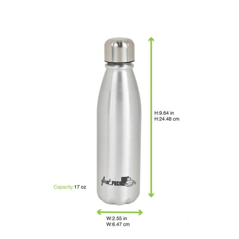 Borraccia NoxBottle in alluminio con tappo in PP e metallo (FE40 + PP5)  H245mm 500ml