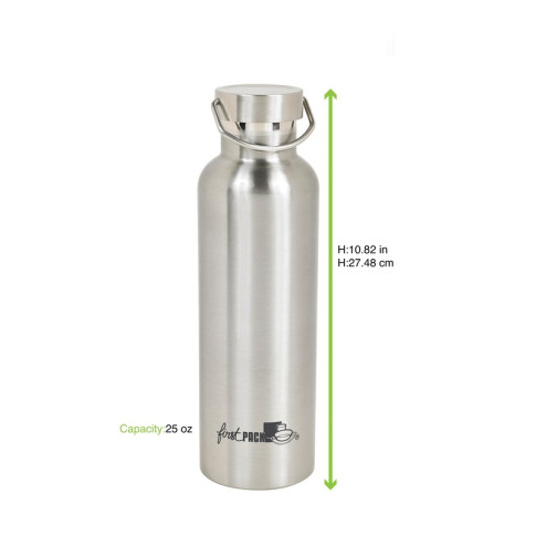 Borraccia NoxBottle isotermica in alluminio con tappo in PP e metallo (FE40 + PP5)  H265mm 750ml