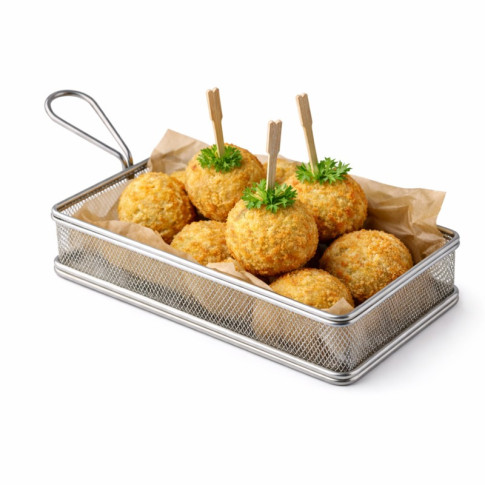 Mini cestino friggitrice in metallo 220x120mm H50mm