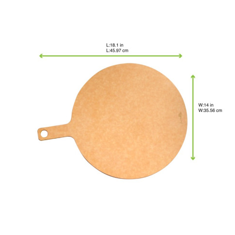 Tavola rotonda Phoenix Colore naturale in fibra di legno 460x355mm H6mm