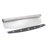 Coltello da pizza in acciaio inossidabile con custodia protettiva 355x100mm H25mm
