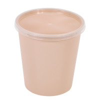 Contenitore beige in PP con coperchio trasparente (PP5)  H125mm 1000ml