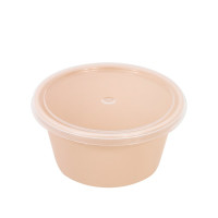 Contenitore beige in PP con coperchio trasparente (PP5)  H40mm 120ml