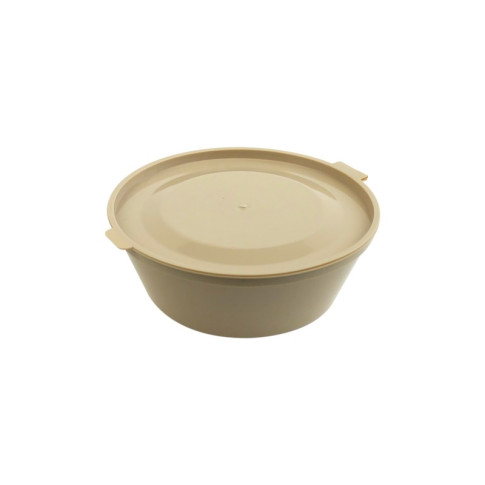 Contenitore beige in PP con coperchio (PP5)  H36mm 180ml