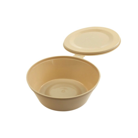 Contenitore beige in PP con coperchio (PP5)  H36mm 180ml