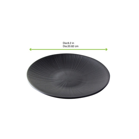 Piatto nero riutilizzabile Black Phoenix  H28mm