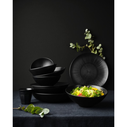 Piatto nero riutilizzabile Black Phoenix  H28mm