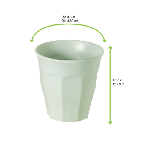 Bicchiere rigido riutilizzabile Phoenix verde acqua (PP5)  H89mm 200ml