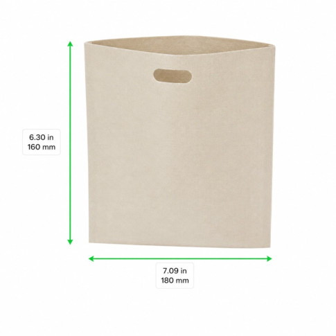 Sacchetto per tostapane in silicone marrone chiaro  160x180mm