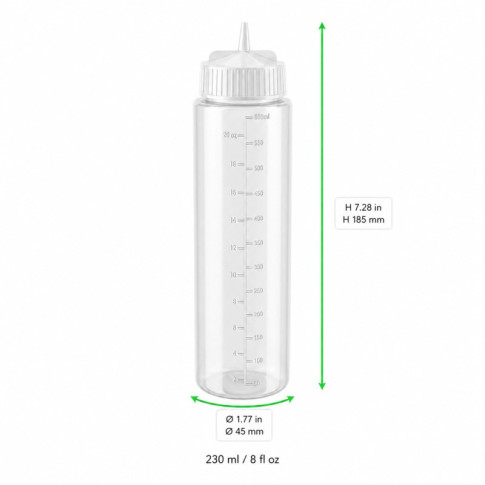 Spremiagrumi trasparente a 1 punta, plastica senza BPA  H185mm 230ml