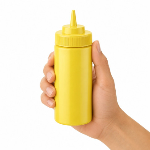 Spremiagrumi morbido giallo a 1 punta, plastica senza BPA  H185mm 230ml