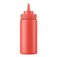 Spremiagrumi rosso morbido a 1 punta, plastica senza BPA  H185mm 230ml