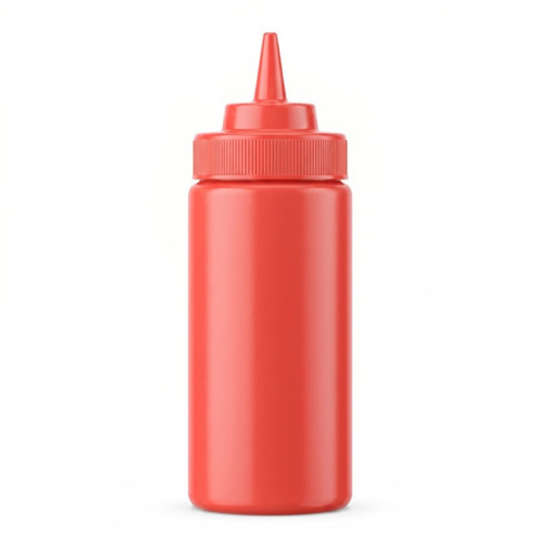 Spremiagrumi rosso morbido a 1 punta, plastica senza BPA  H185mm 230ml