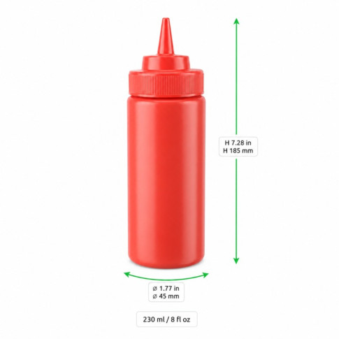 Spremiagrumi rosso morbido a 1 punta, plastica senza BPA  H185mm 230ml