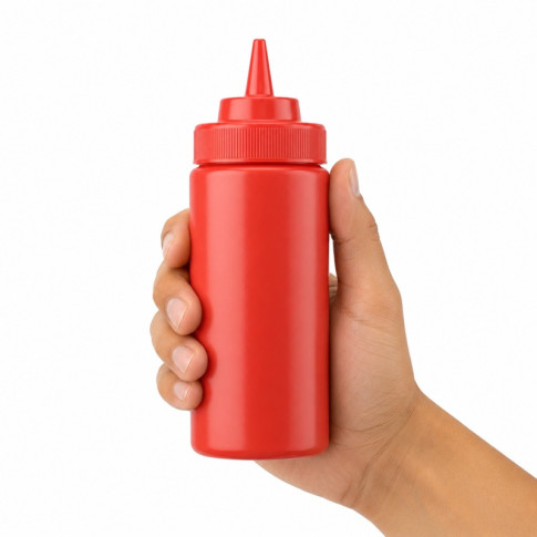 Spremiagrumi rosso morbido a 1 punta, plastica senza BPA  H185mm 230ml