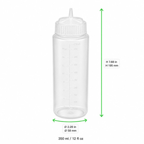 Spremiagrumi trasparente a 1 punta, plastica senza BPA  H195mm 350ml