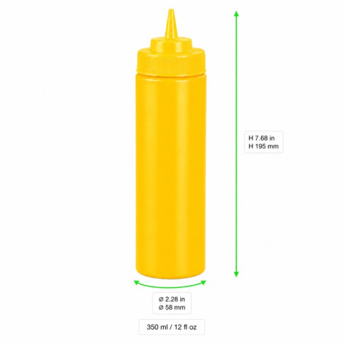 Spremiagrumi morbido giallo a 1 punta, plastica senza BPA  H195mm 350ml