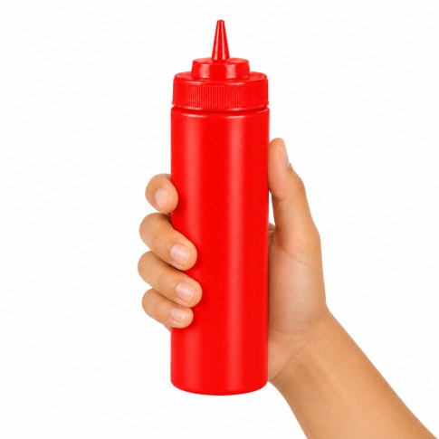 Spremiagrumi rosso morbido a 1 punta, plastica senza BPA  H195mm 350ml