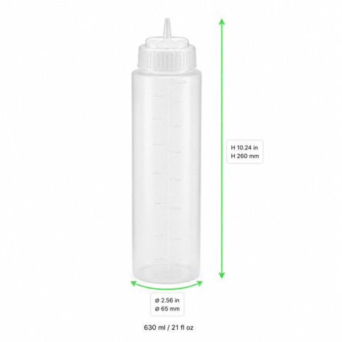 Spremiagrumi trasparente a 1 punta, plastica senza BPA  H260mm 630ml