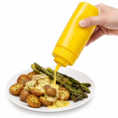 Spremiagrumi morbido giallo a 1 punta, plastica senza BPA  H260mm 630ml