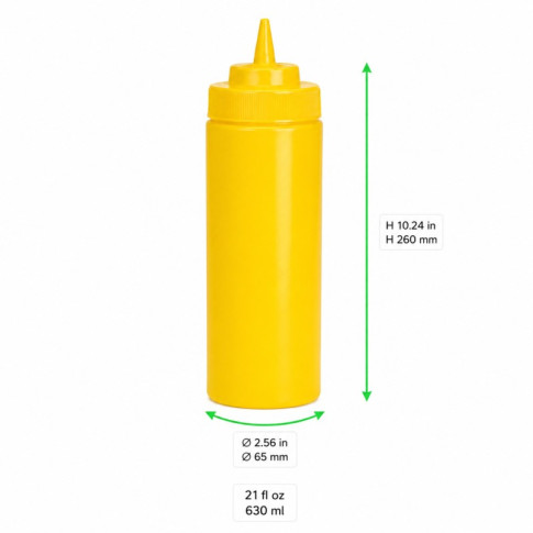 Spremiagrumi morbido giallo a 1 punta, plastica senza BPA  H260mm 630ml