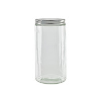 Barattolo in vetro tondo con tappo in alluminio (GL70 + ALU41)  H187mm 1000ml